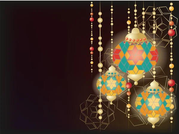 Türk El feneri ve süslemeleri ile arka plan