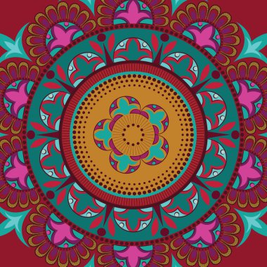 Arka plan ile çiçek mandala