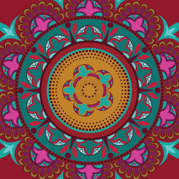 Fondo con mandala floral — Archivo Imágenes Vectoriales