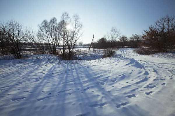 Paesaggio invernale, Russia — Foto Stock