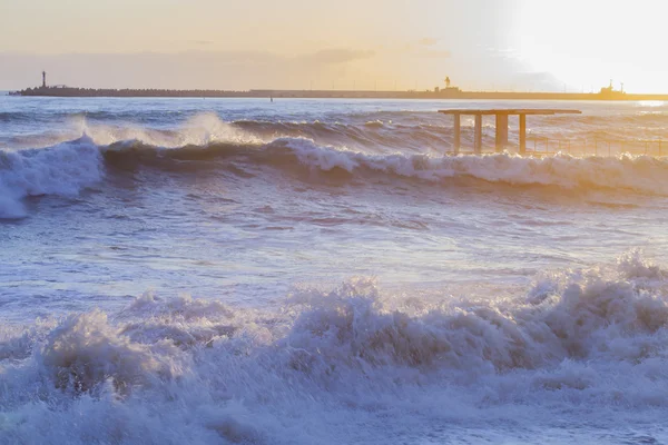 Blick auf das Meer bei Sonnenuntergang — Stockfoto