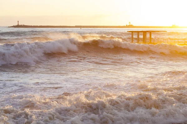 Blick auf das Meer bei Sonnenuntergang — Stockfoto