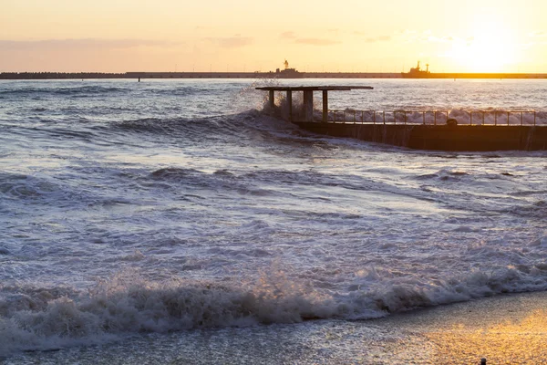 Blick auf das Meer bei Sonnenuntergang — Stockfoto