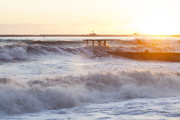 Blick auf das Meer bei Sonnenuntergang — Stockfoto