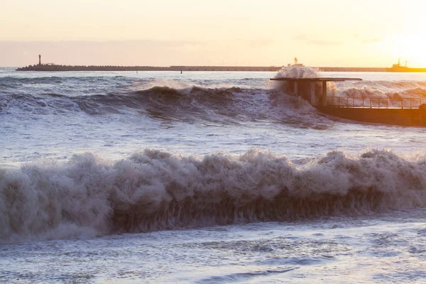 Blick auf das Meer bei Sonnenuntergang — Stockfoto