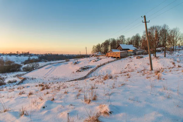 Téli Táj Oroszországban — Stock Fotó