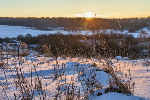 Vinterlandskap Ryssland — Stockfoto