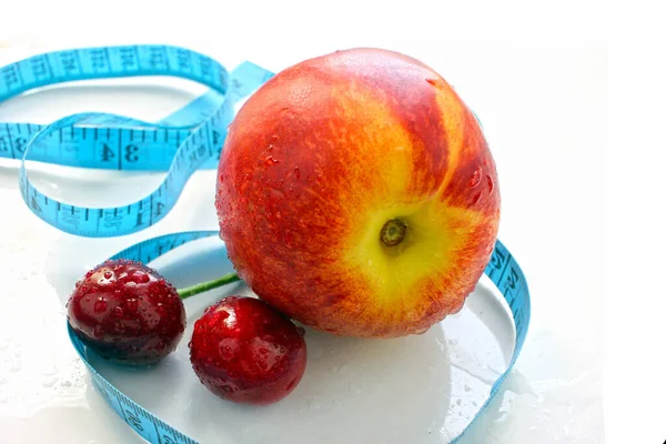 Fruta Para Bajar Peso Medidor Dispositivo Para Medir Longitud Estilo —  Fotos de Stock