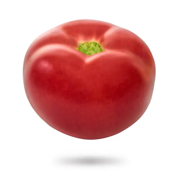 Czerwone Soczyste Świeże Pomidory Wyizolowane Białym Tle Jadalne Owoce — Zdjęcie stockowe