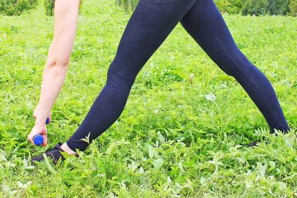 Fitness Esportes Dançando Menina Dançando Aeróbica Dançarina Corpo Esportivo Magro — Fotografia de Stock