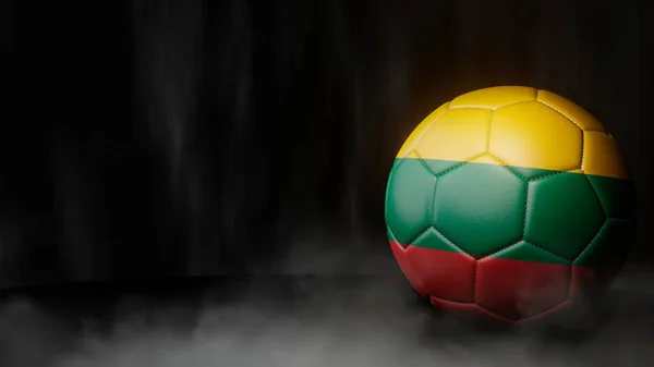 Fotboll Flaggfärger Mörk Abstrakt Bakgrund Litauen Bild — Stockfoto