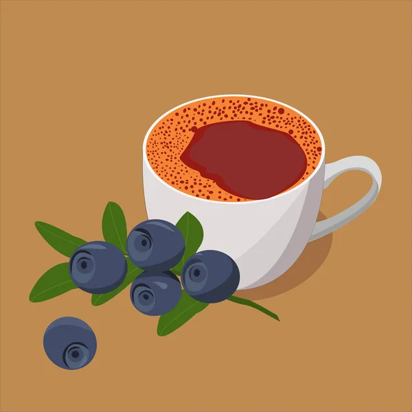Blueberry tea. Berry or fruit tea