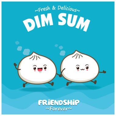 Klasik Dim Sum poster tasarımı. 