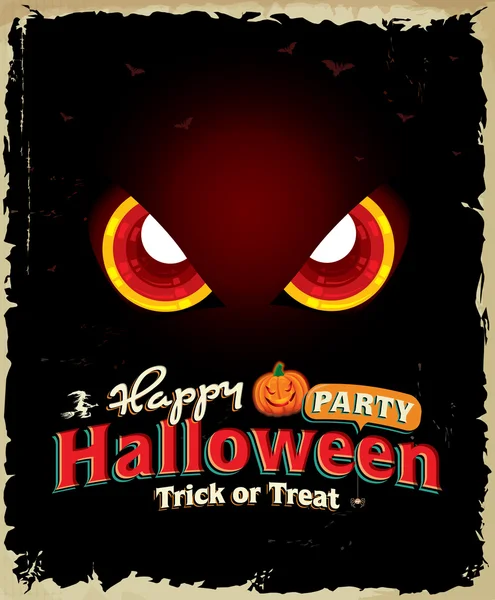 Diseño de póster Vintage Halloween — Vector de stock