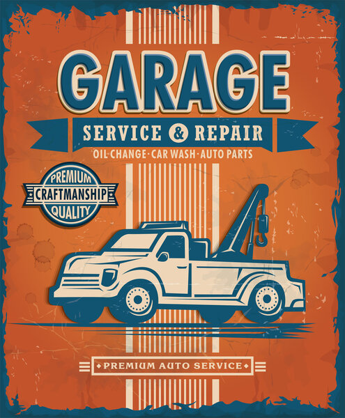 Vintage Garage poster design