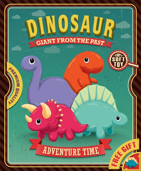 Дизайн плаката динозавров — стоковый вектор