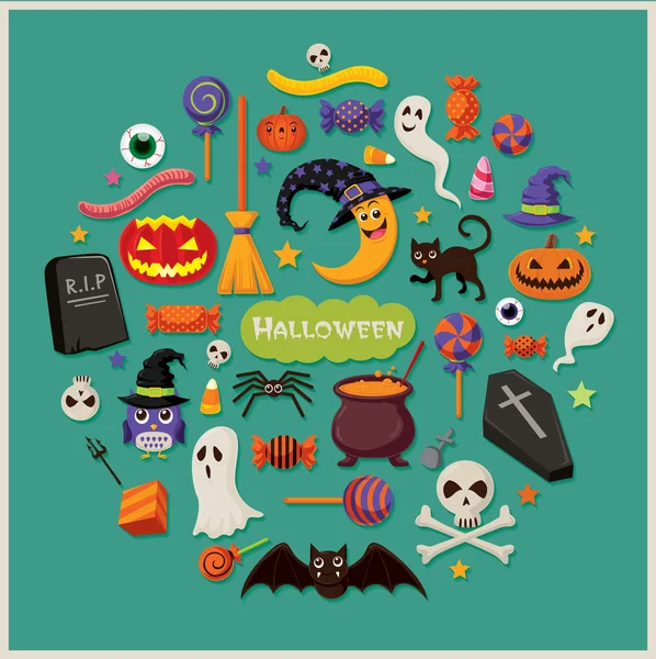 Vintage Halloween poster design set — Stock Illustration Vintage Halloween poster design set Royalty Free Stock Vectors