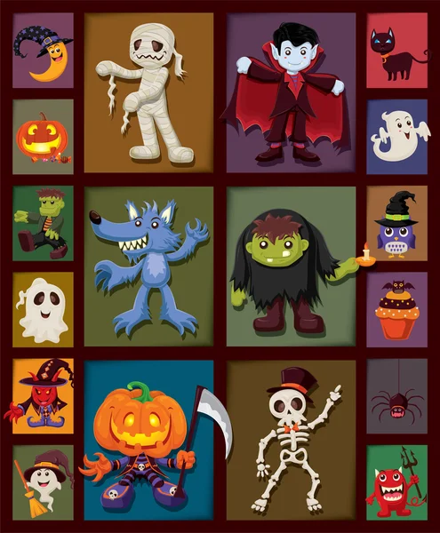 Винтажный дизайн плаката на Хэллоуин — стоковый вектор