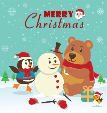 Vintage Noel poster tasarımı