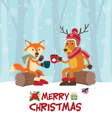 Vintage Noel poster tasarımı