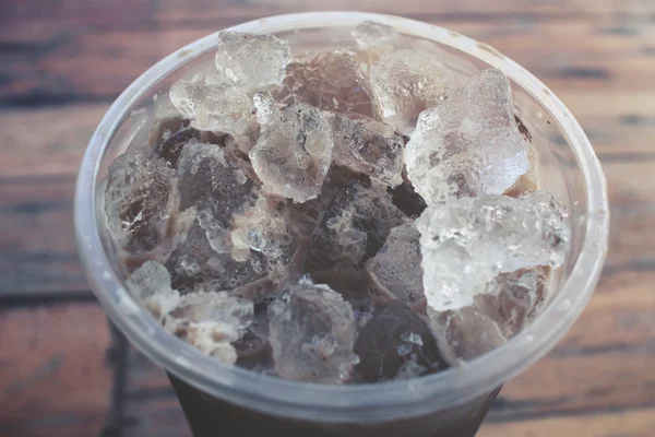 Close up of iced black coffee — Stock Photo, Image