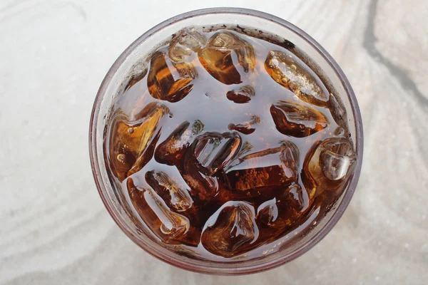 Cola with ice cubes — Stock Photo, Image