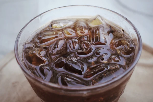 Cola with ice cubes — Stock Photo, Image