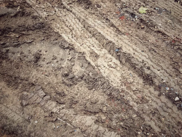 Wielsporen op de grond. — Stockfoto