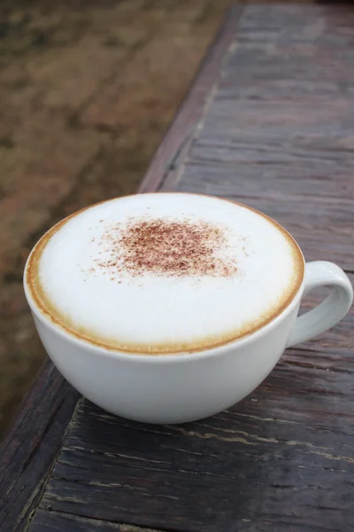 Close up van koffie met melk — Stockfoto