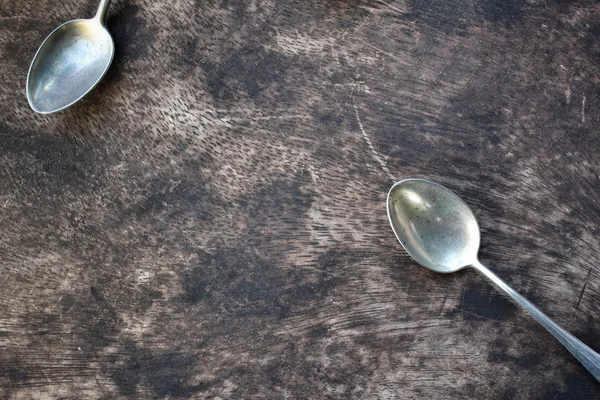 Крупним планом чайні ложки — стокове фото