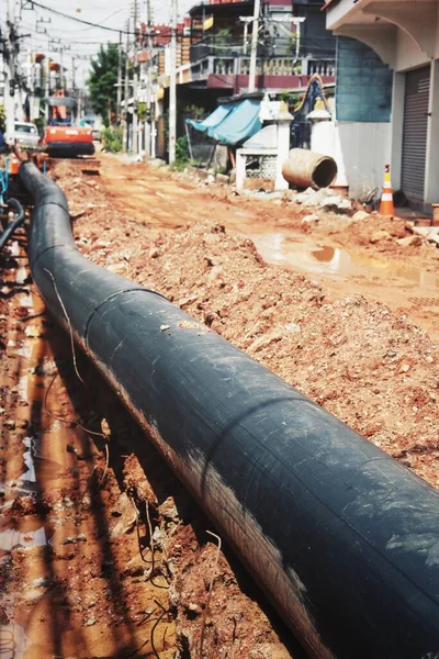 道路上的水管工业 — 图库照片