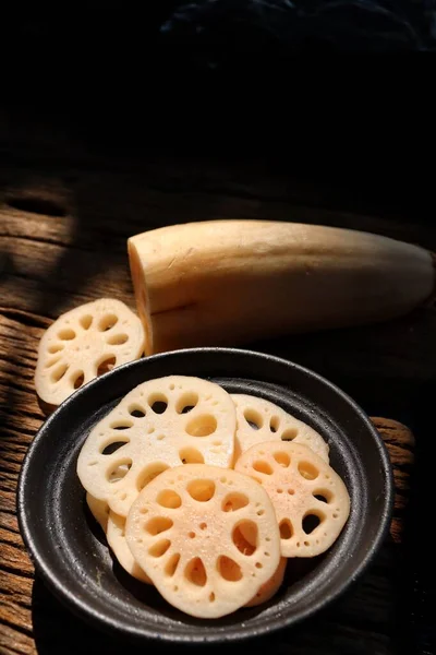 Lotuswurzel Und Schatten Chinesisches Essen — Stockfoto