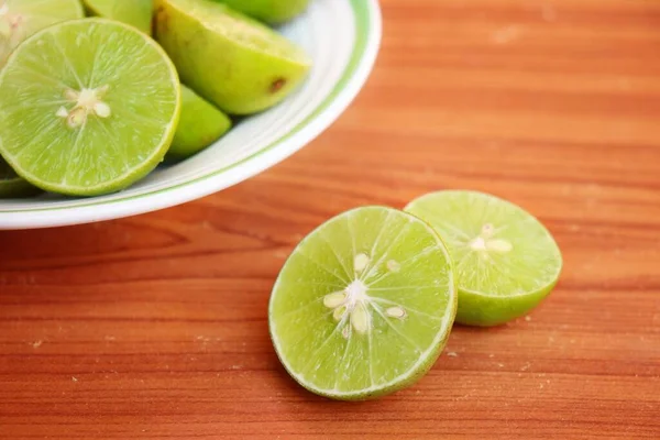 Close Green Lime — Stock Photo, Image