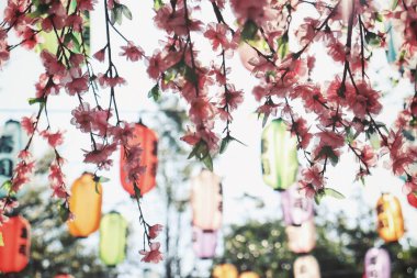 Festival için Japon kağıt feneri