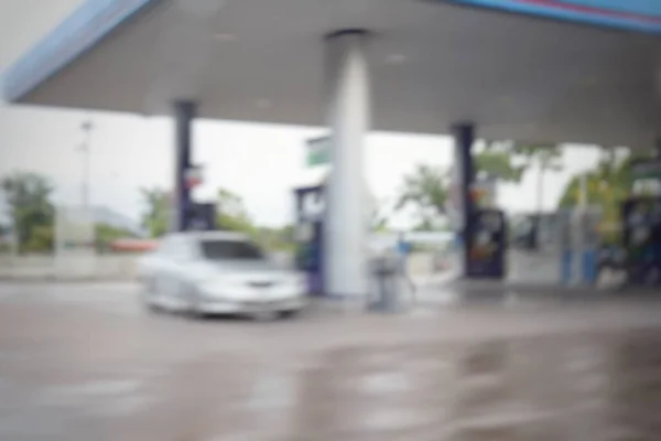 Hintergrund Oder Struktur Der Tankstelle Verschwommen — Stockfoto