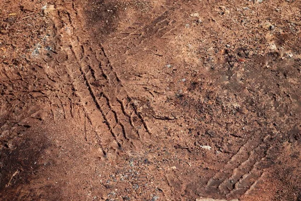 Wheel Tracks Soil Road Background Texture — Stock Photo, Image