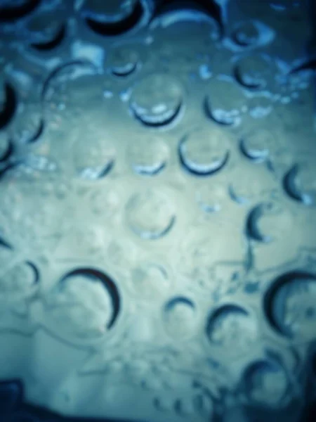 Wazig Van Waterdruppels Blauwe Achtergrond Textuur — Stockfoto