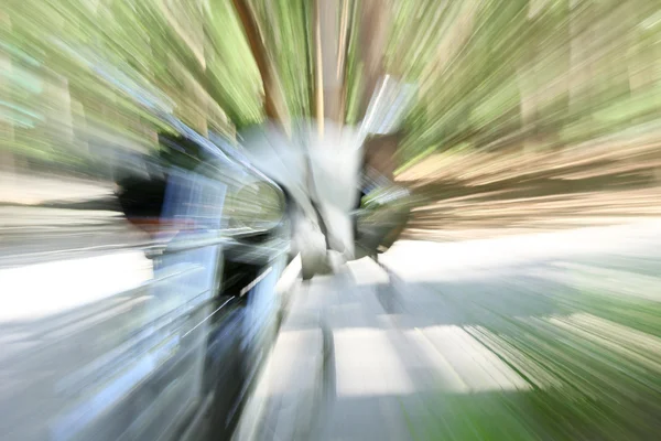 Desfocado de motocicleta — Fotografia de Stock