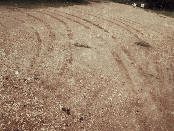 Wheel tracks on the soil. — Stock Photo, Image