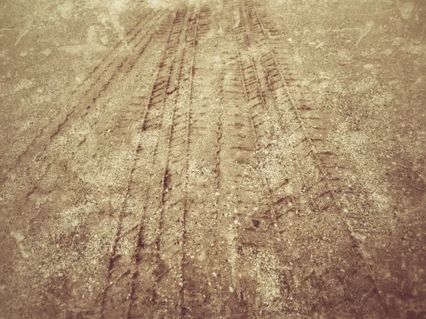 Wheel tracks on the soil. — Stock Photo, Image