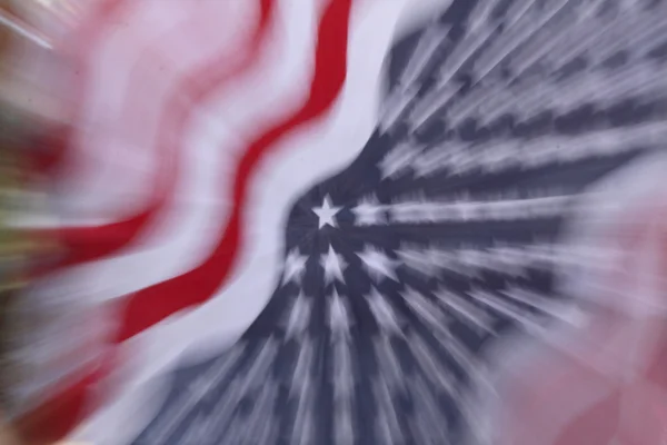 Blurred of american flag — Stock Photo, Image