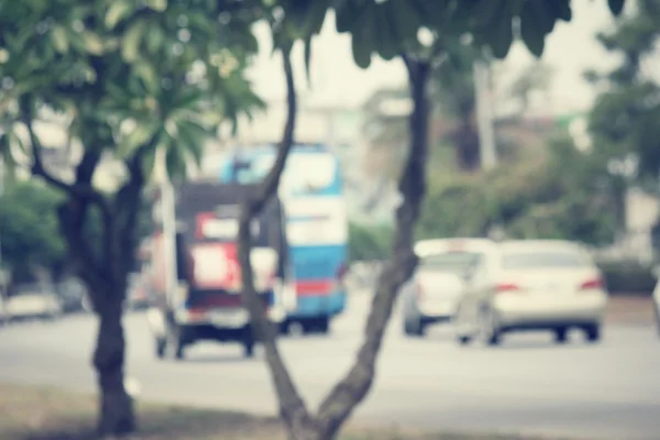 Embaçado de carro na cidade — Fotografia de Stock