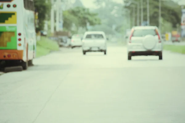 Embaçado de carro na cidade — Fotografia de Stock