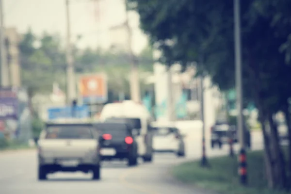 Embaçado de carro na cidade — Fotografia de Stock