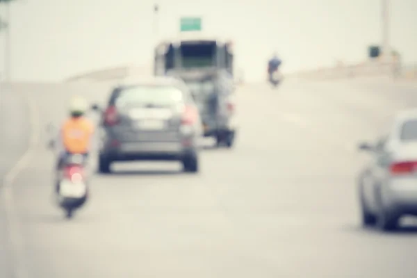 Offuscata di auto in città — Foto Stock