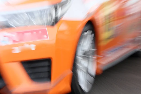 Blurred of racing car