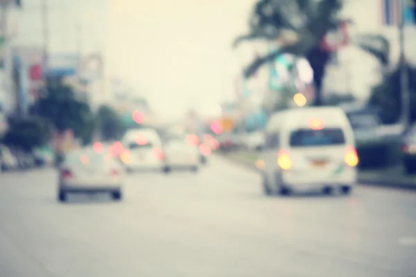 Embaçado de carro na cidade — Fotografia de Stock