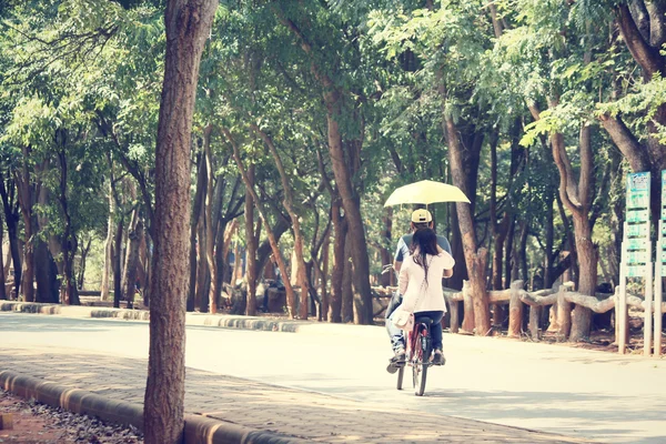 公園で自転車 — ストック写真