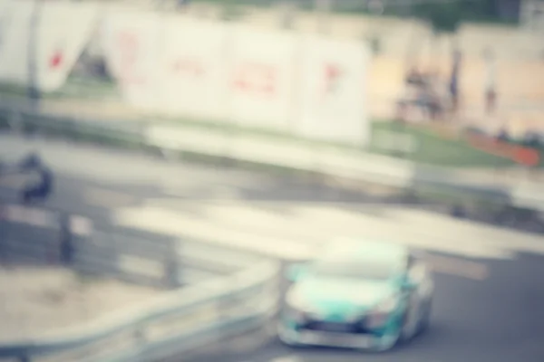 blurred of racing car