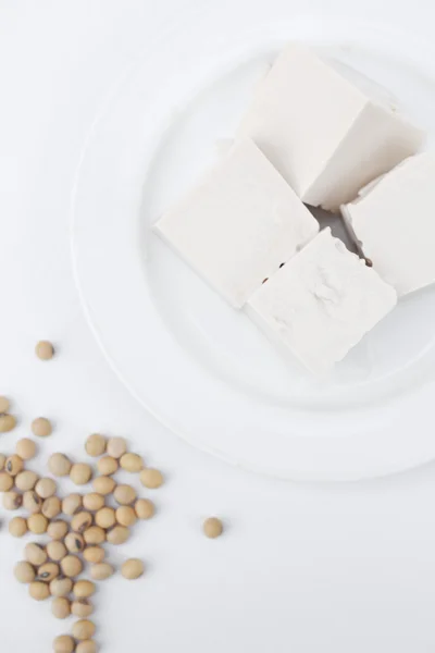 Соєві боби і тофу — стокове фото